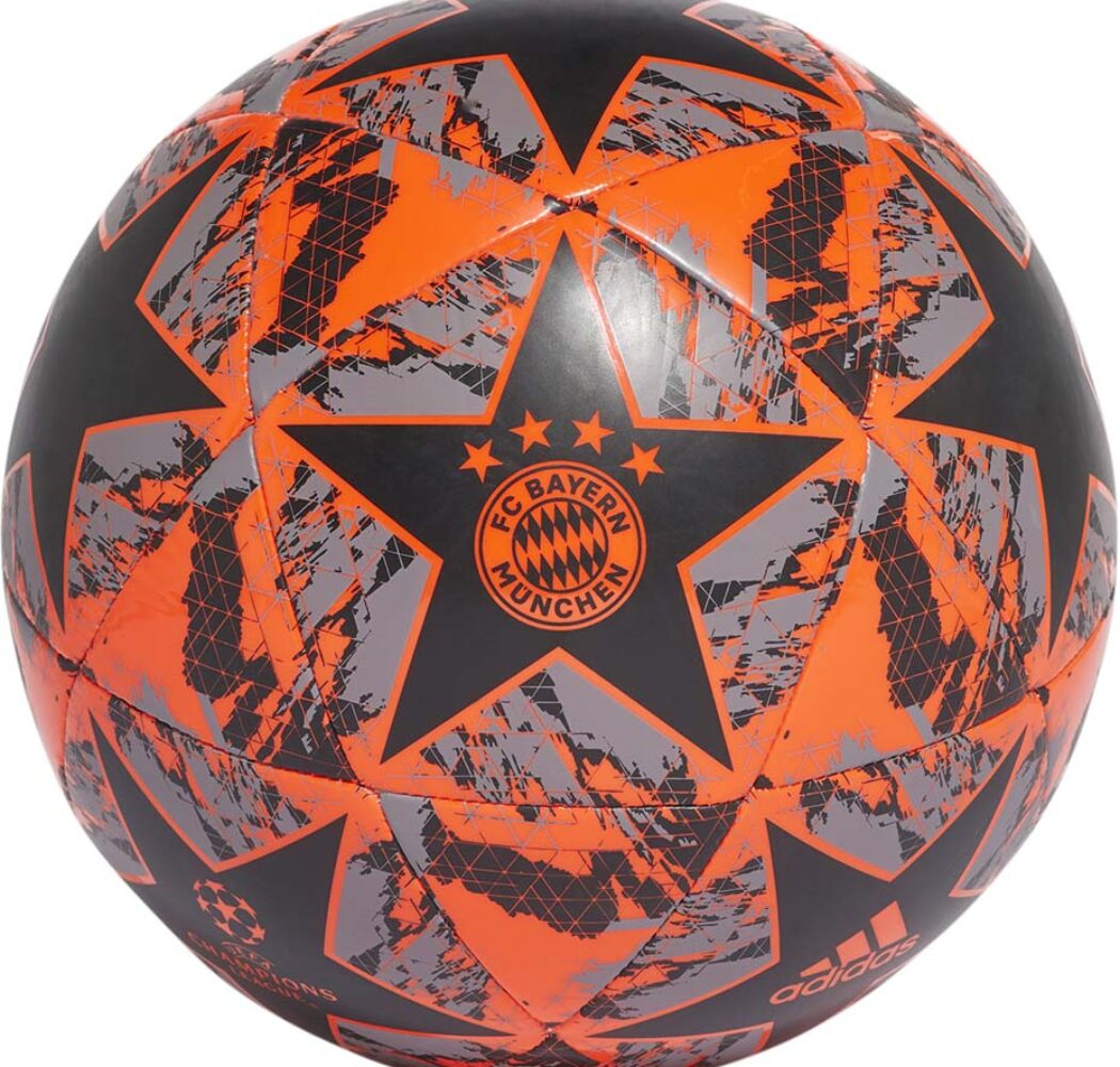 Piłka nożna adidas Finale FC Bayern Capitano czarno-pomarańczowa-szara DY2543