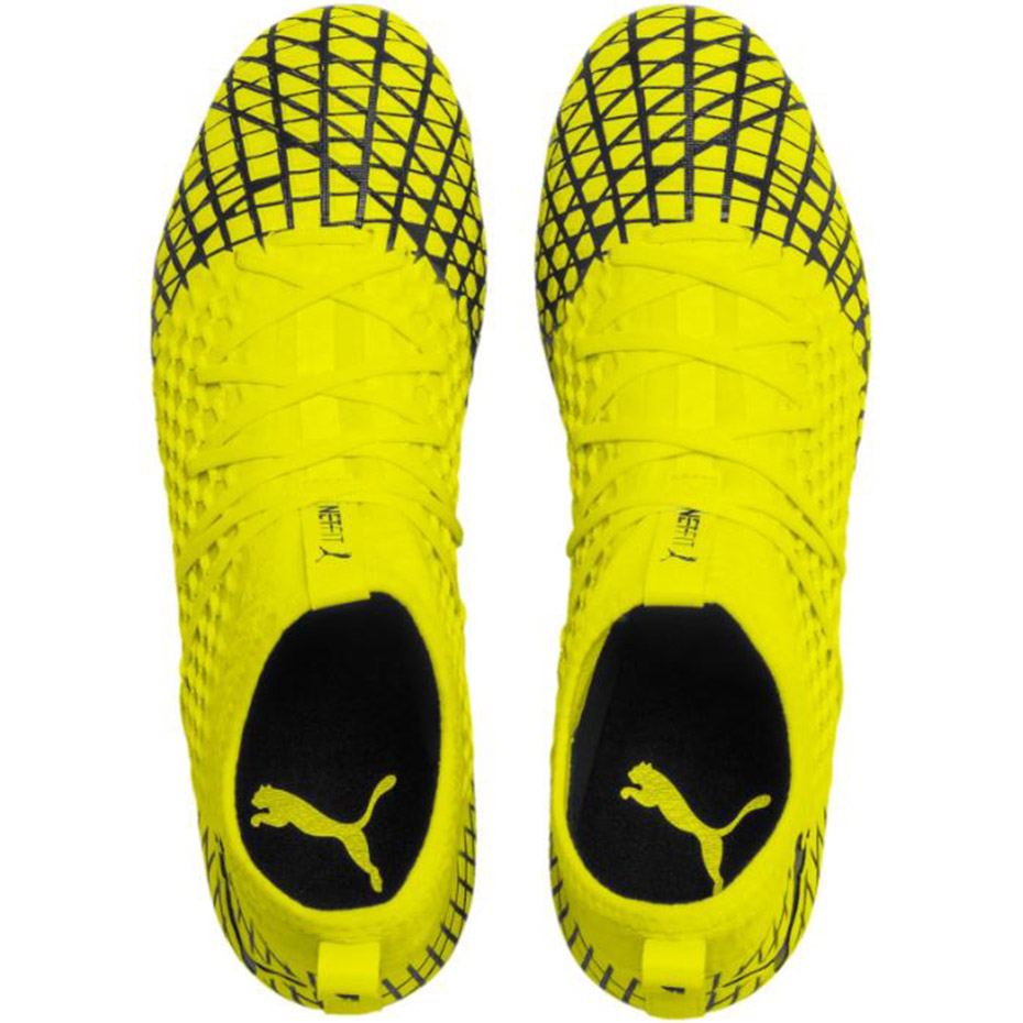 Buty piłkarskie Puma Future 4.3 Netfit FG AG żółto-czarne 105612 03 - obrazek 2