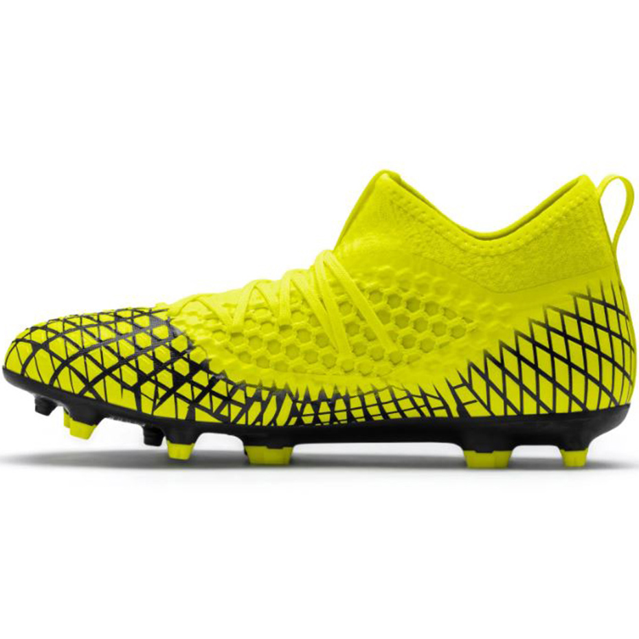 Buty piłkarskie Puma Future 4.3 Netfit FG AG żółto-czarne 105612 03 - obrazek 3