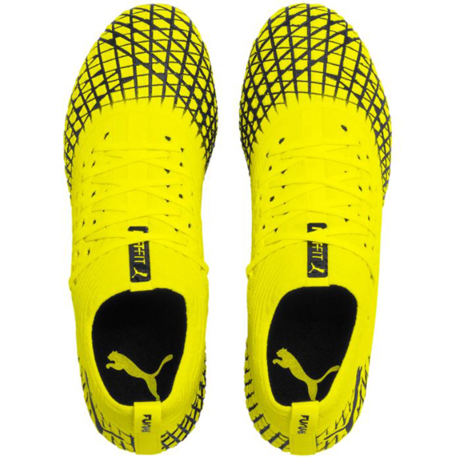 Buty piłkarskie Puma Future 4.2 Netfit FG AG żółto-czarne 105611 03 - obrazek 2