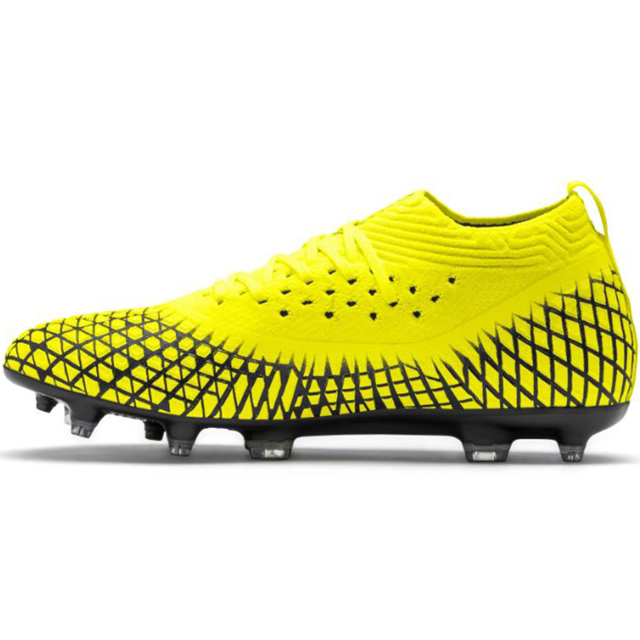 Buty piłkarskie Puma Future 4.2 Netfit FG AG żółto-czarne 105611 03 - obrazek 3