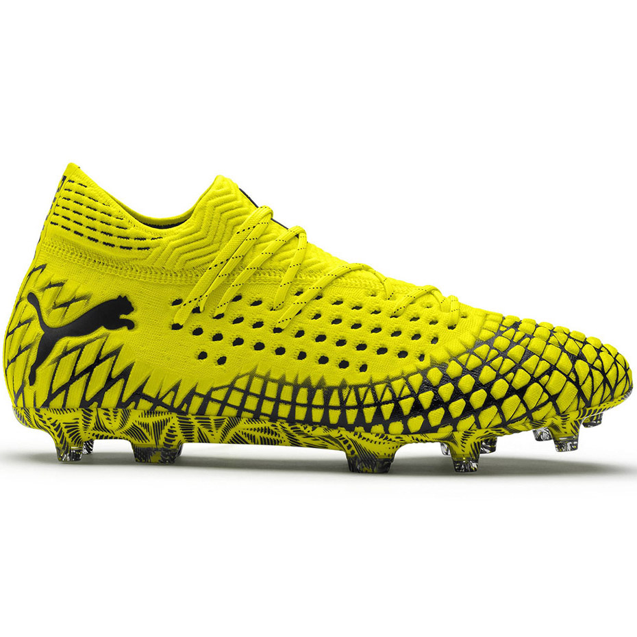 Buty piłkarskie Puma Future 4.1 Netfit FG AG żółto-czarne 105579 03