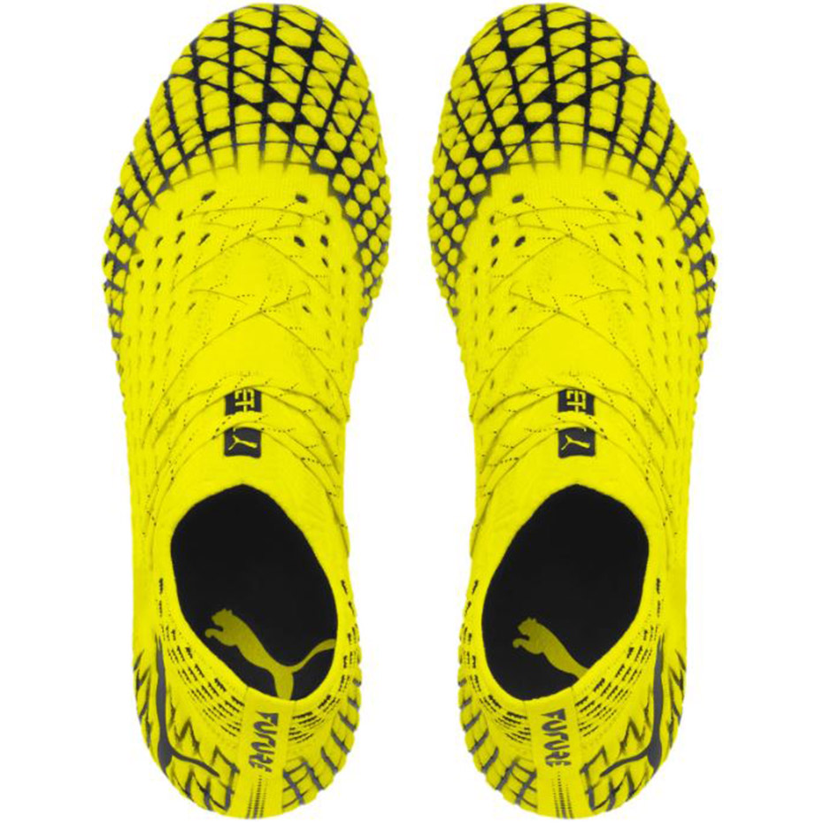 Buty piłkarskie Puma Future 4.1 Netfit FG AG żółto-czarne 105579 03 - obrazek 2