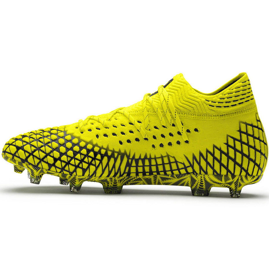 Buty piłkarskie Puma Future 4.1 Netfit FG AG żółto-czarne 105579 03 - obrazek 3