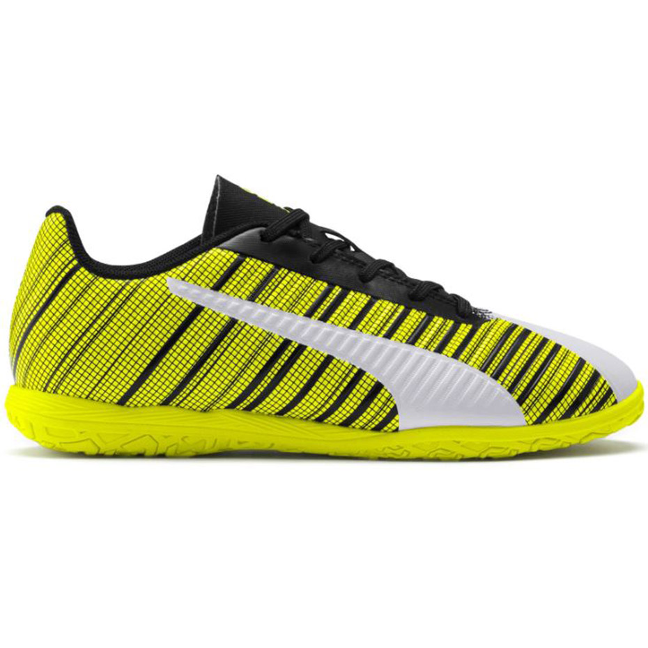 Buty piłkarskie Puma One 5.4 IT JUNIOR żółto-biało-czarne 105664 04