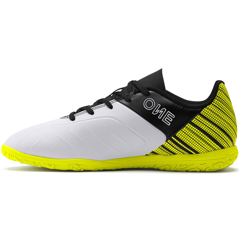 Buty piłkarskie Puma One 5.4 IT JUNIOR żółto-biało-czarne 105664 04 - obrazek 3