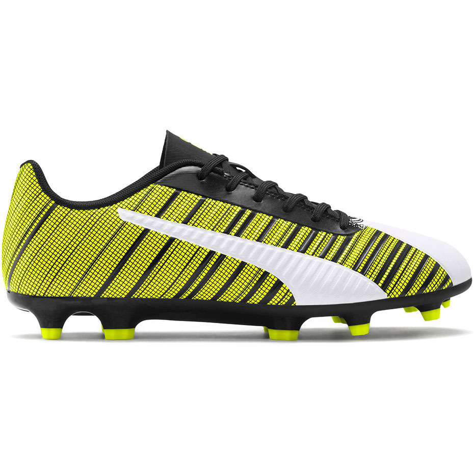Buty piłkarskie Puma One 5.4 FG AG żółto-biało-czarne 105605 03