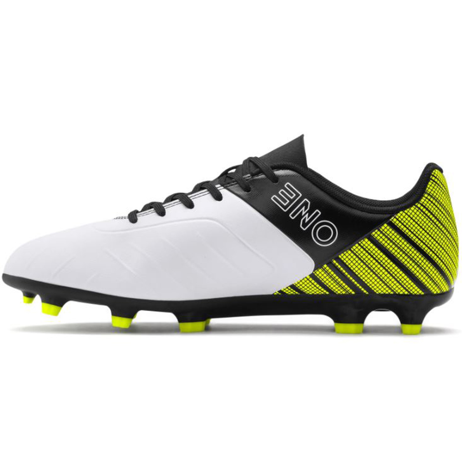 Buty piłkarskie Puma One 5.4 FG AG żółto-biało-czarne 105605 03 - obrazek 3