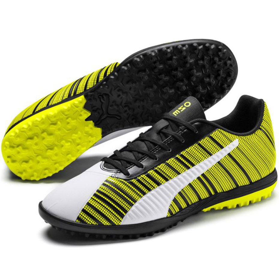 Buty piłkarskie Puma One 5.4 TT żółto-biało-czarne 105653 03 - obrazek 4