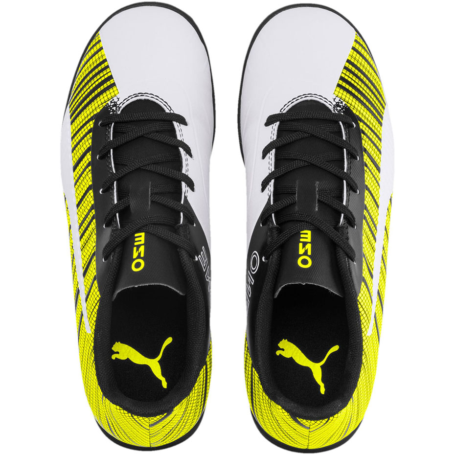 Buty piłkarskie Puma One 5.4 TT JUNIOR żółto-biało-czarne 105662 03 - obrazek 2