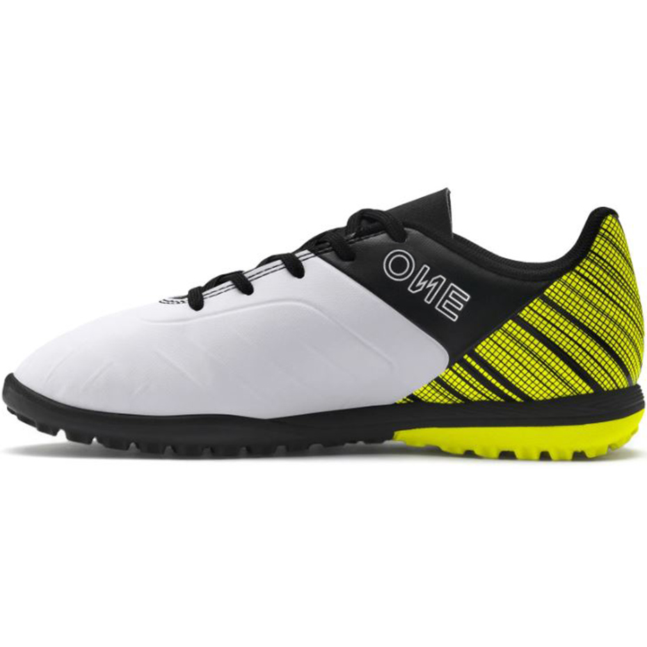 Buty piłkarskie Puma One 5.4 TT JUNIOR żółto-biało-czarne 105662 03 - obrazek 3