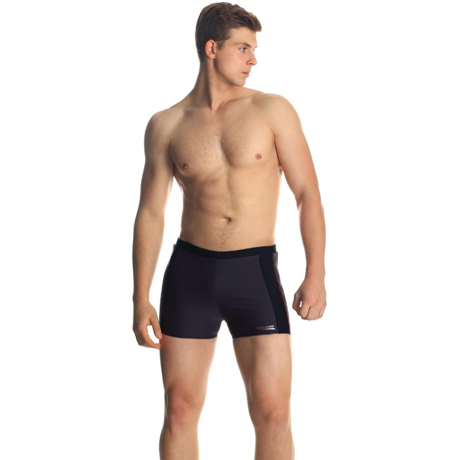 Spodenki kąpielowe męskie Aqua-Speed Jason szaro czarno czerwone 136 3213 - obrazek 3