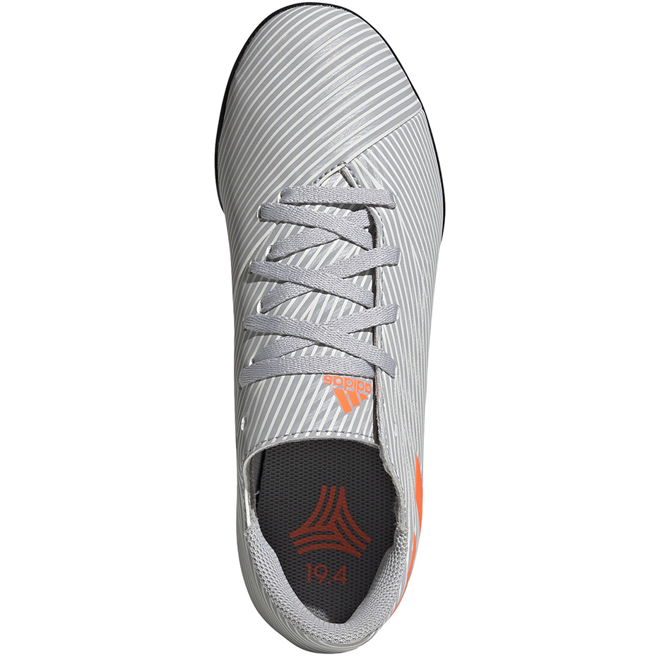 Buty piłkarskie adidas Nemeziz 19.4 TF JR szare EF8306 - obrazek 2
