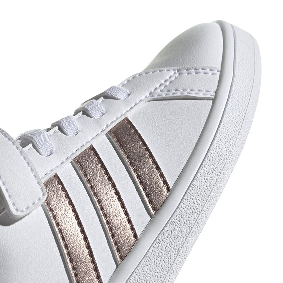 Buty dla dzieci adidas Grand Court C białe EF0107 - obrazek 4