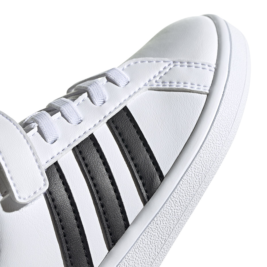 Buty dla dzieci adidas Grand Court C biało-czarne EF0109 - obrazek 4