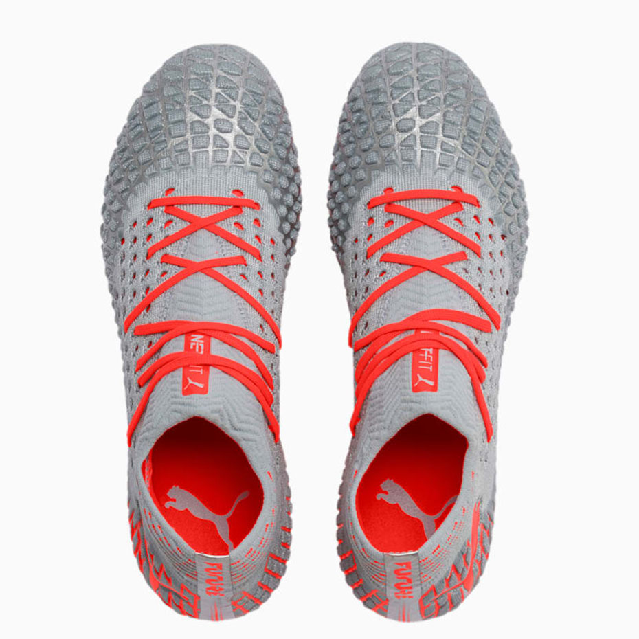 Buty piłkarskie Puma Future 4.1 Netfit MxSG szaro-pomarańczowe 105676 01 - obrazek 2