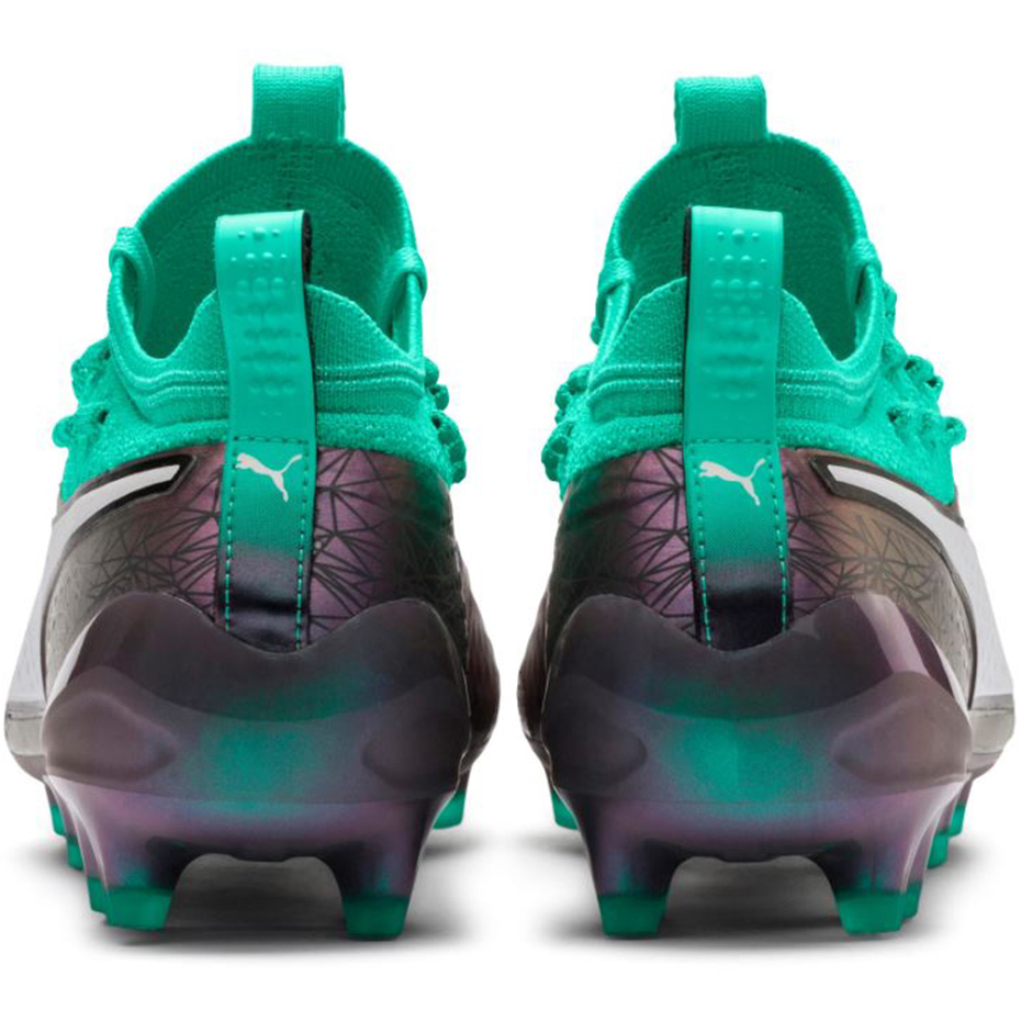 Buty piłkarskie Puma One 1 IL Lth FG AG szaro-zielone 104925 01 - obrazek 5
