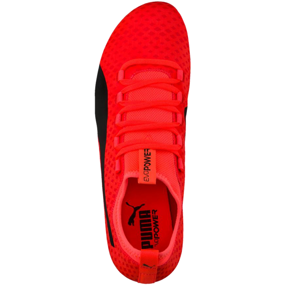 Buty piłkarskie Puma EvoPower Vigor 3D 3 FG czerwono-czarne 104297 01 - obrazek 2