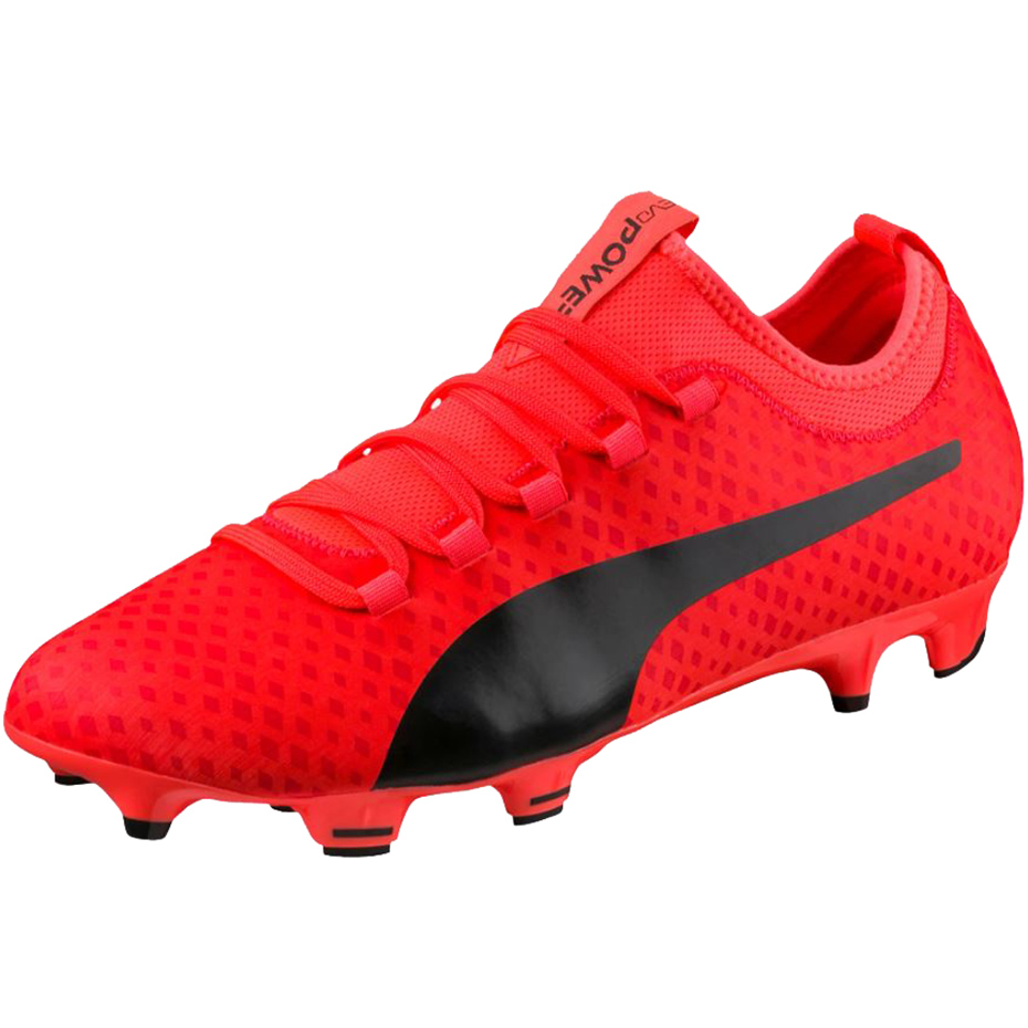 Buty piłkarskie Puma EvoPower Vigor 3D 3 FG czerwono-czarne 104297 01 - obrazek 3