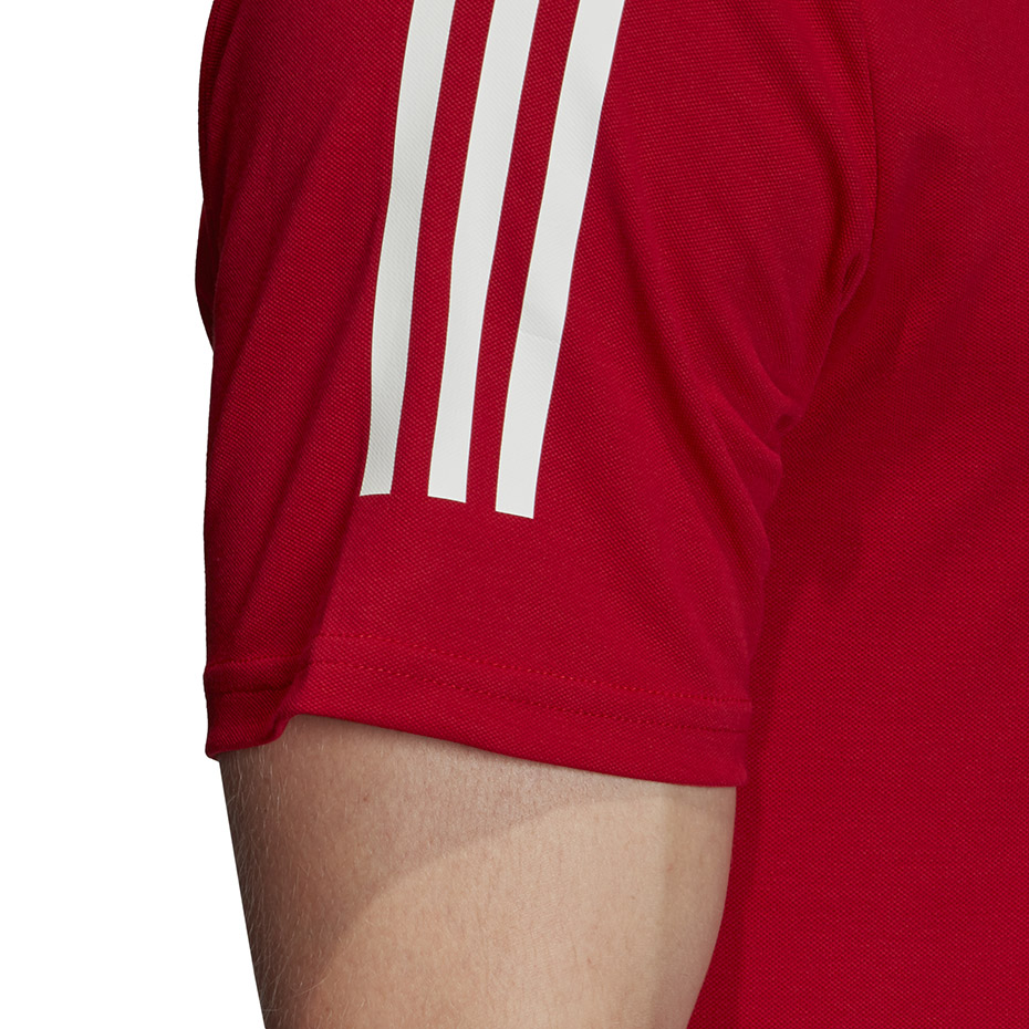 Koszulka męska adidas Condivo 20 Polo czerwono-biała ED9235 - obrazek 8