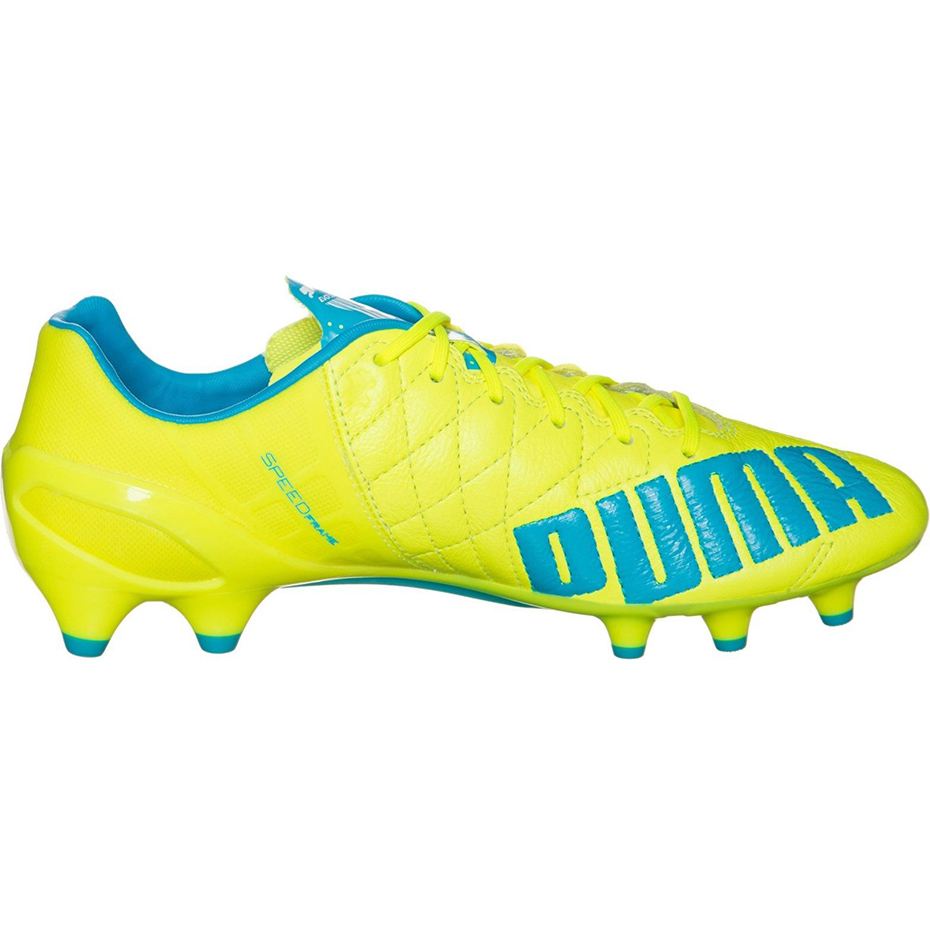 Buty piłkarskie Puma Evo Speed 1.4 LTH FG żółto-niebieskie 103615 03