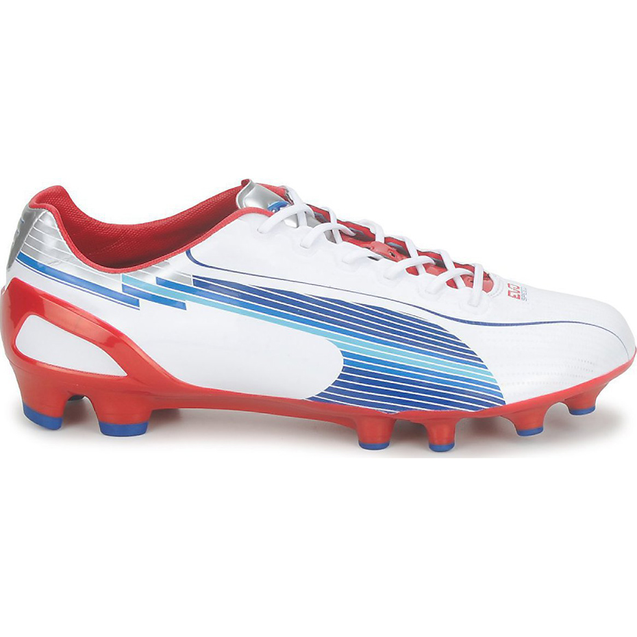 Buty piłkarskie Puma Evo Speed 1 FG biało-czerwono-niebieskie 102527 01
