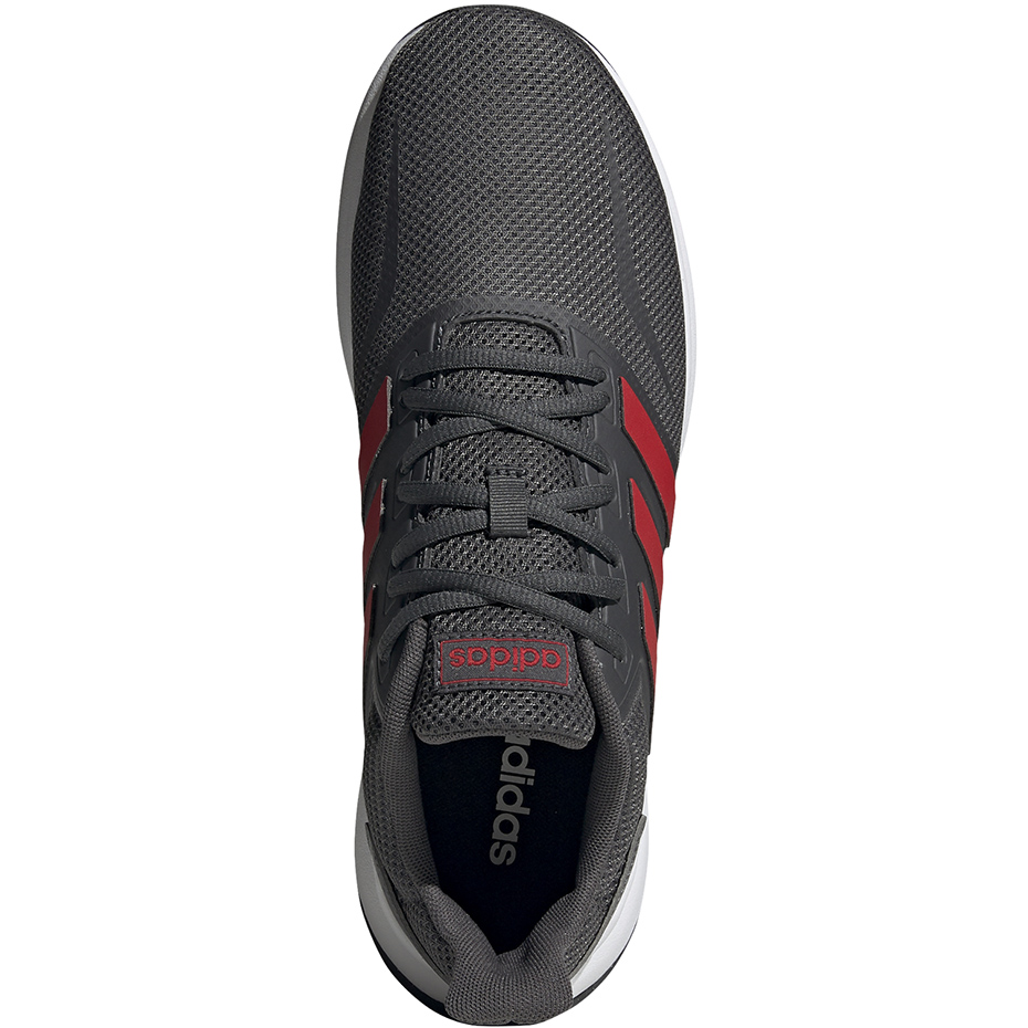 Buty męskie adidas Runfalcon szaro-czerwone EG8602 - obrazek 2
