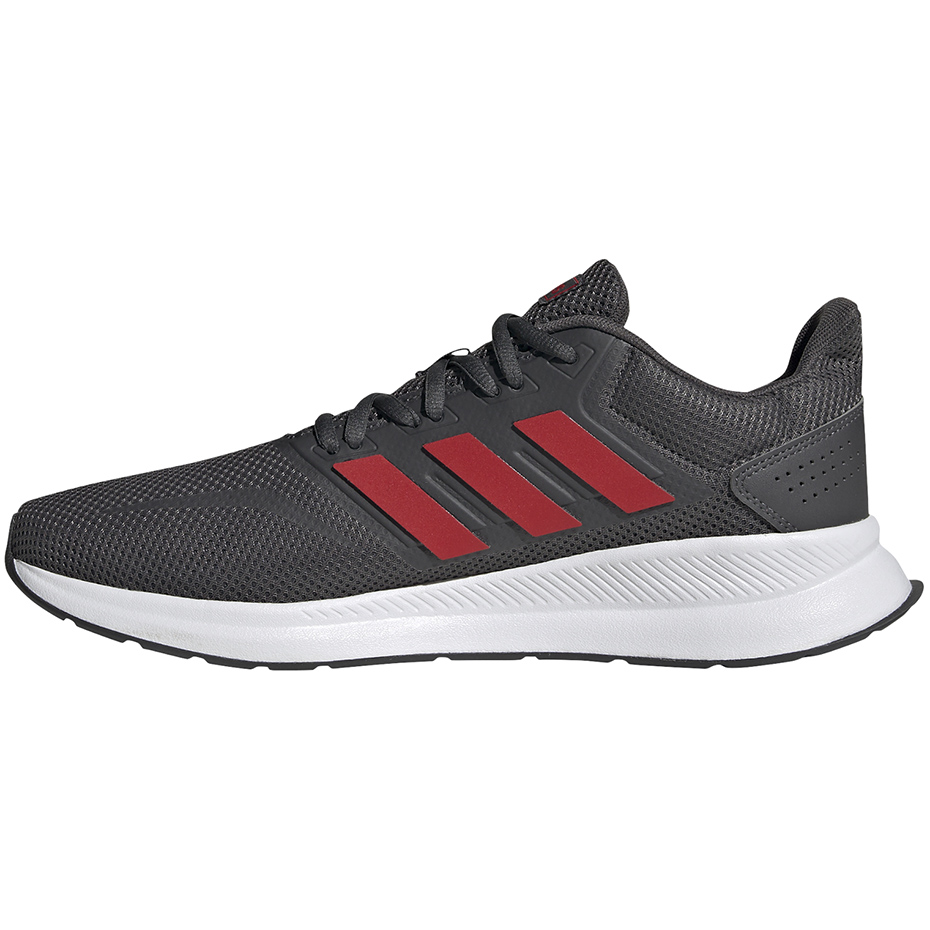 Buty męskie adidas Runfalcon szaro-czerwone EG8602 - obrazek 3