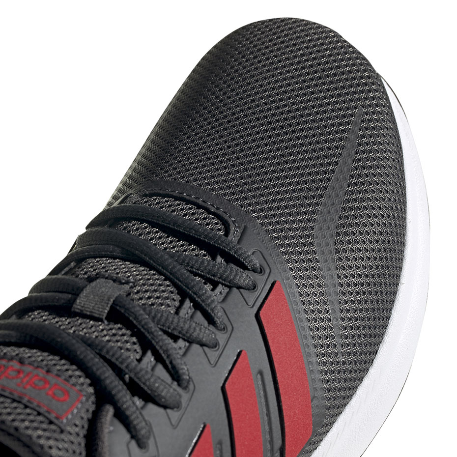 Buty męskie adidas Runfalcon szaro-czerwone EG8602 - obrazek 4
