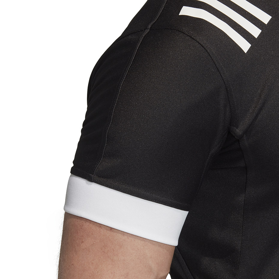 Koszulka do rugby męska adidas TW 3S Jersey F czarno-biała DY8502 - obrazek 8