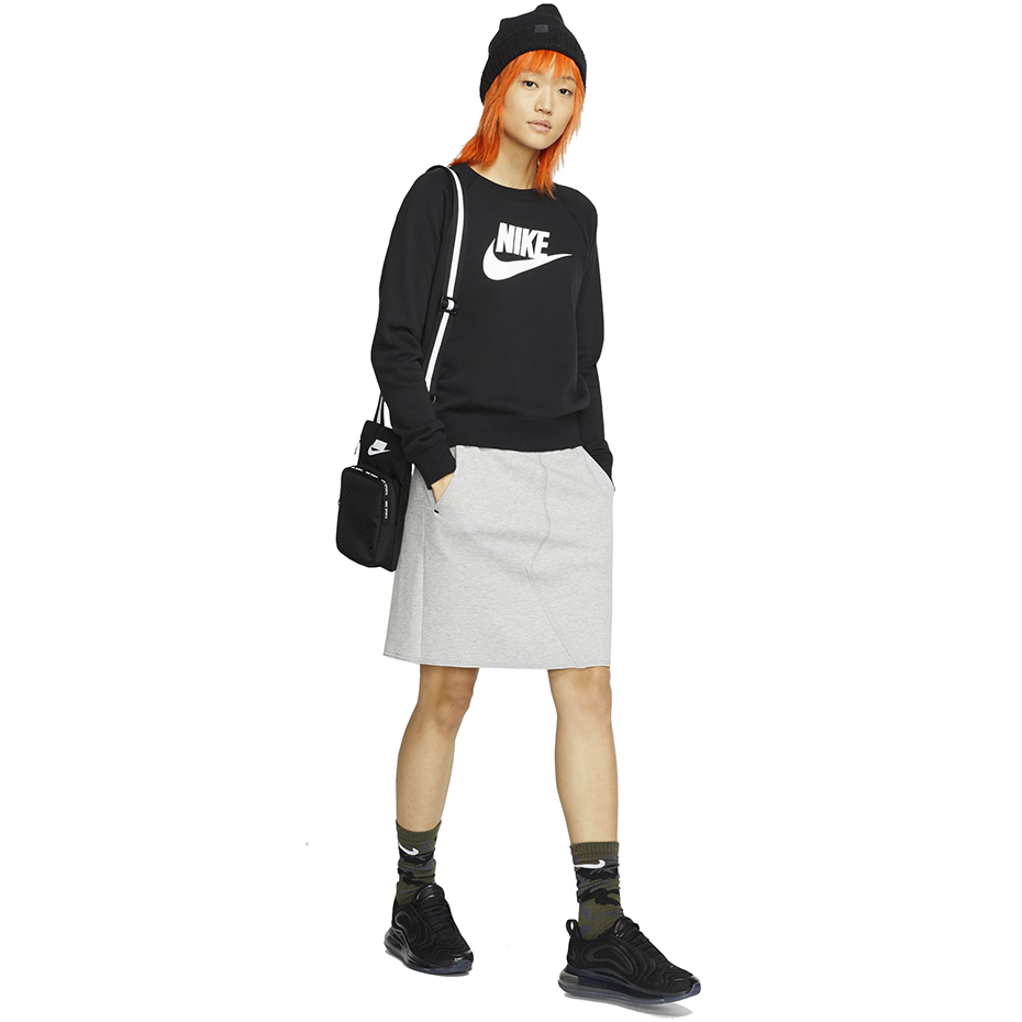 Bluza damska Nike Essentials Crew FLC HBR czarna BV4112 010 - obrazek 3