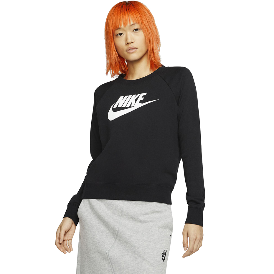 Bluza damska Nike Essentials Crew FLC HBR czarna BV4112 010 - obrazek 4