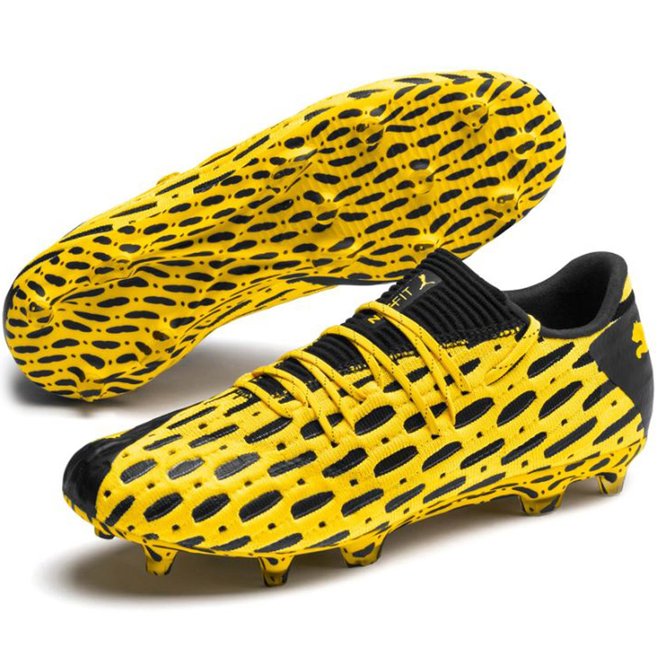 Buty piłkarskie Puma Future 5.1 Netfit Low FG AG żółte 105791 02 - obrazek 4