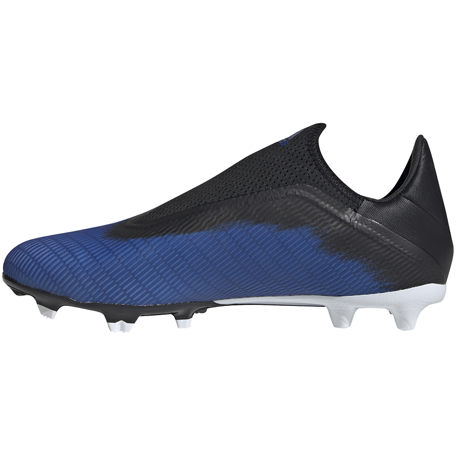 Buty piłkarskie adidas X 19.3 LL FG niebiesko-czarne EG7178 - obrazek 2