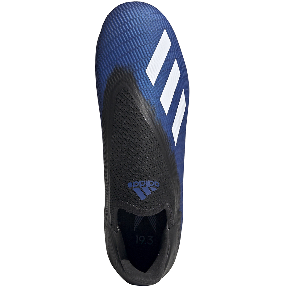 Buty piłkarskie adidas X 19.3 LL FG niebiesko-czarne EG7178 - obrazek 3