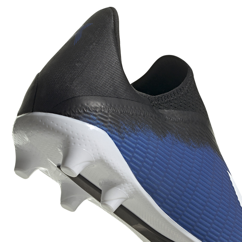 Buty piłkarskie adidas X 19.3 LL FG niebiesko-czarne EG7178 - obrazek 5
