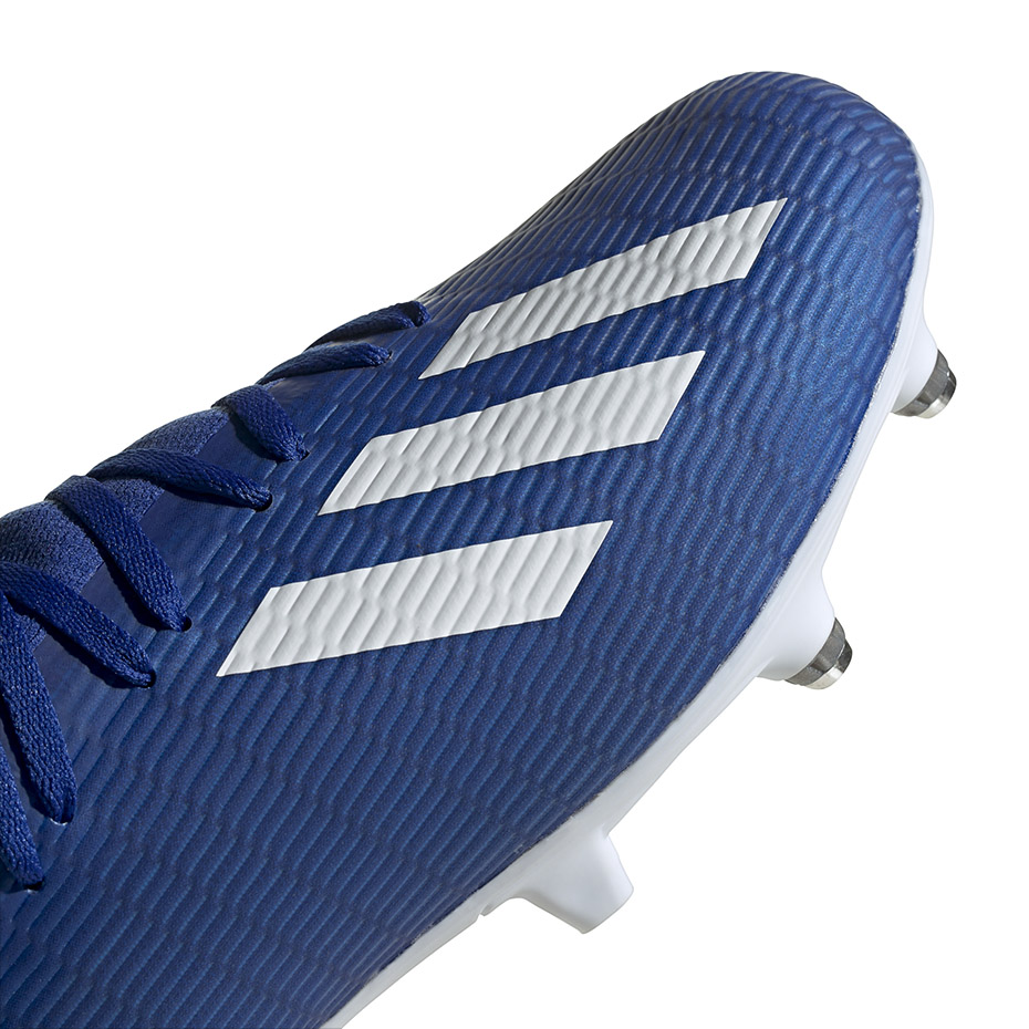 Buty piłkarskie adidas X 19.3 SG niebieskie EG7165 - obrazek 4