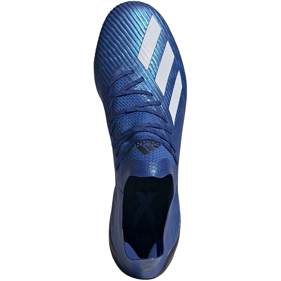 Buty piłkarskie adidas X 19.1 SG niebieskie EG7144 - obrazek 3