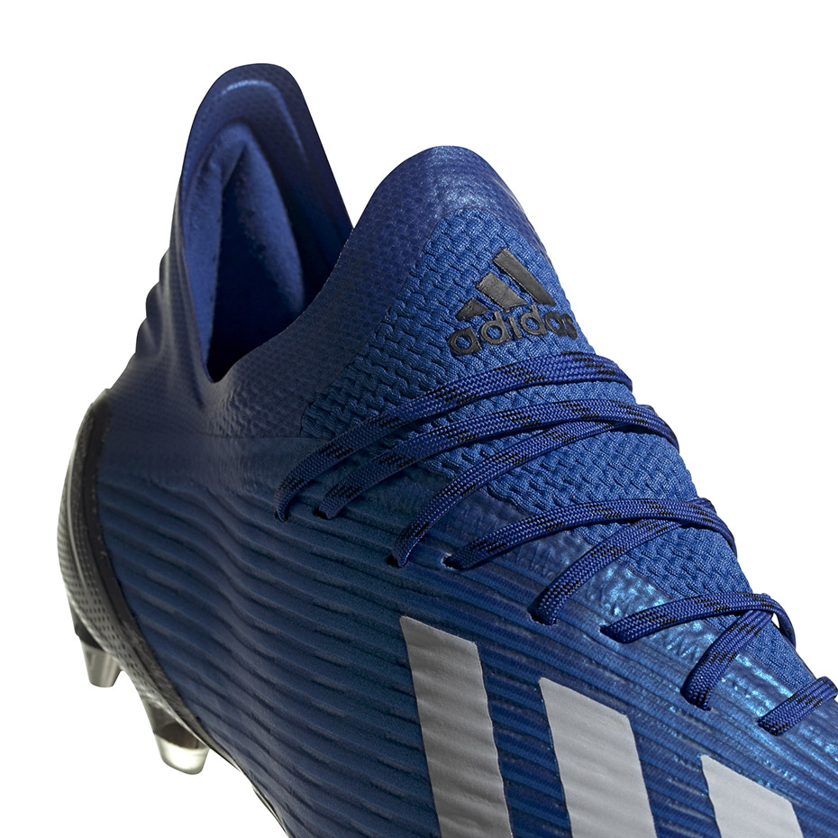 Buty piłkarskie adidas X 19.1 SG niebieskie EG7144 - obrazek 4