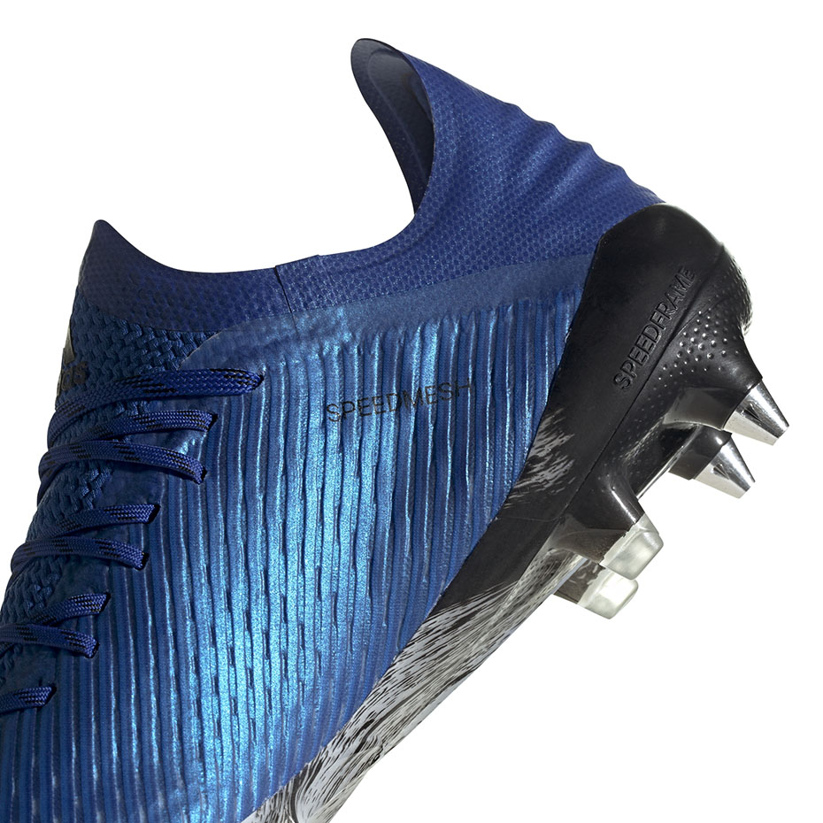 Buty piłkarskie adidas X 19.1 SG niebieskie EG7144 - obrazek 5