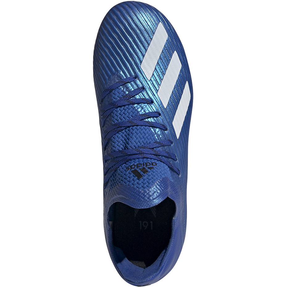 Buty piłkarskie adidas X 19.1 FG JR niebieskie EG7164 - obrazek 3