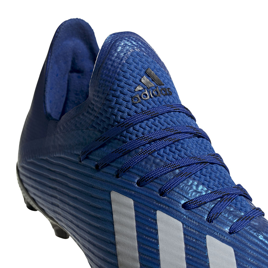 Buty piłkarskie adidas X 19.1 FG JR niebieskie EG7164 - obrazek 4
