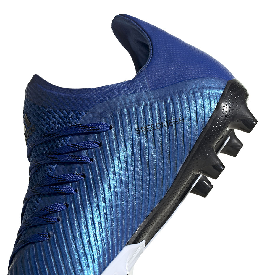 Buty piłkarskie adidas X 19.1 FG JR niebieskie EG7164 - obrazek 5