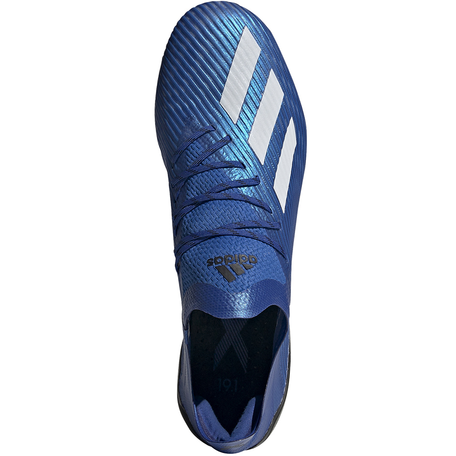 Buty piłkarskie adidas X 19.1 FG niebieskie EG7126 - obrazek 3