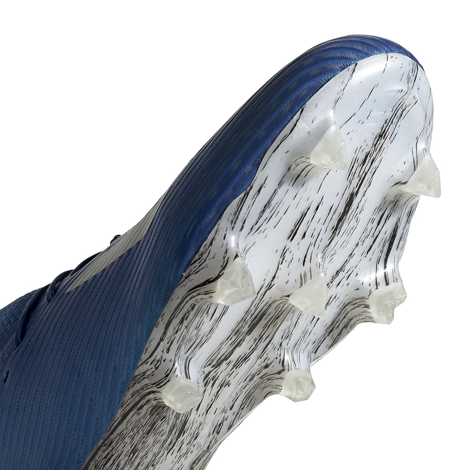 Buty piłkarskie adidas X 19.1 FG niebieskie EG7126 - obrazek 6