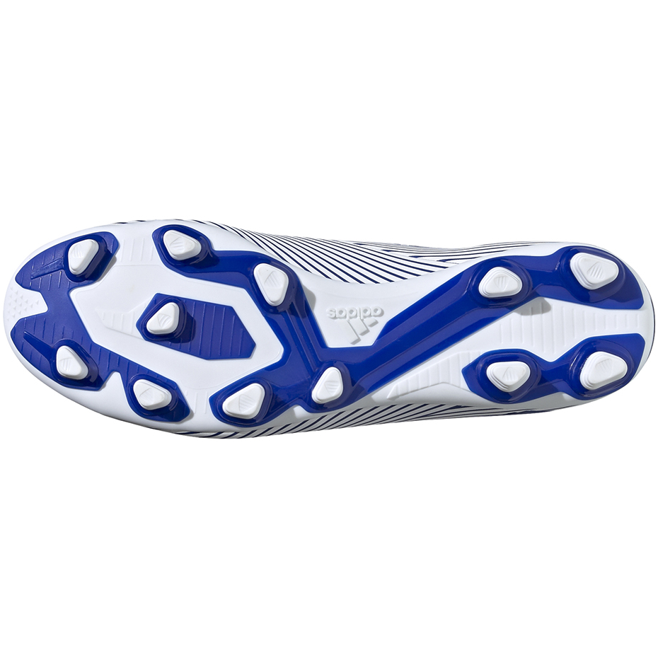 Buty piłkarskie adidas Nemeziz 19.4 FxG biało-niebieskie EF1707 - obrazek 7