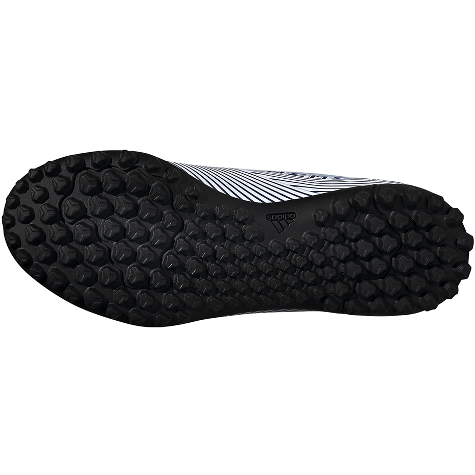 Buty piłkarskie adidas Nemeziz 19.4 TF JUNIOR biało-niebieskie FV3313 - obrazek 6
