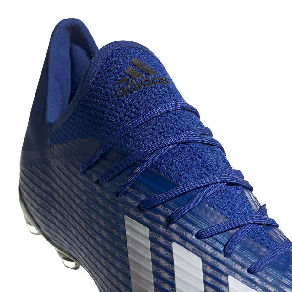 Buty piłkarskie adidas X 19.2 FG niebieskie EG7128 - obrazek 5