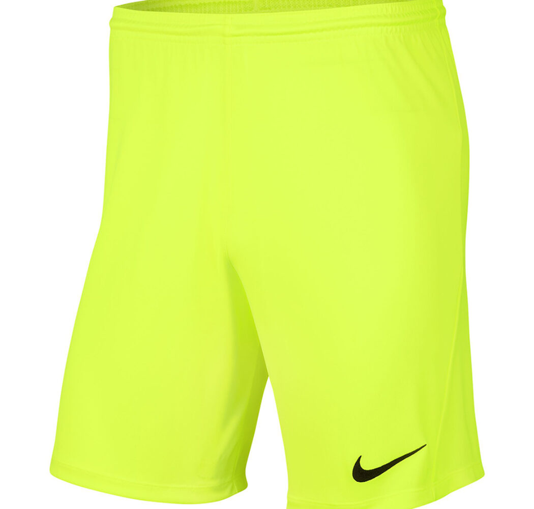 Spodenki dla dzieci Nike Dry Park III NB K limonkowe BV6865 702
