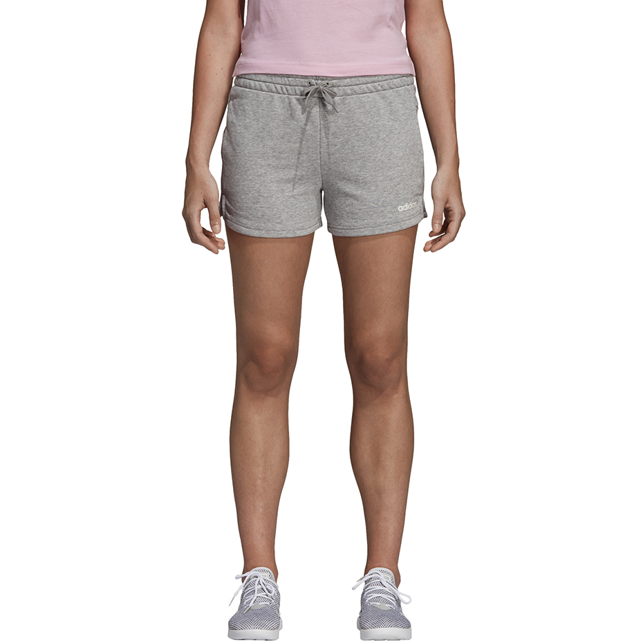 Spodenki damskie adidas Essentials Solid szare DU0675 - obrazek 3